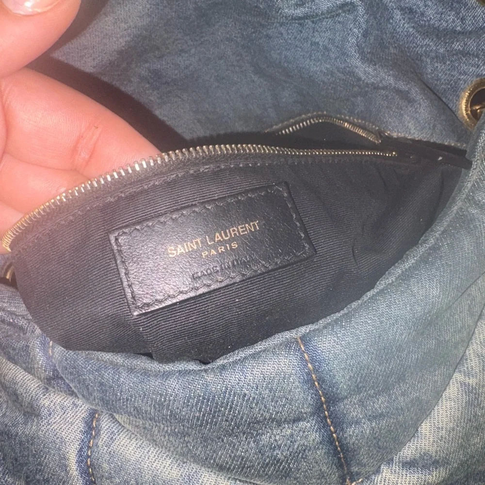 Yves Saint Laurent Denim Quilted Shoulder Bag - Picture 4 of 8